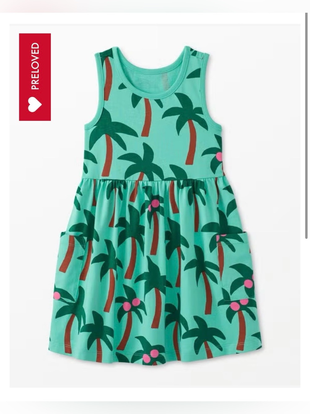 Hanna Andersson Sleeveless Print Pocket Dress, size 10